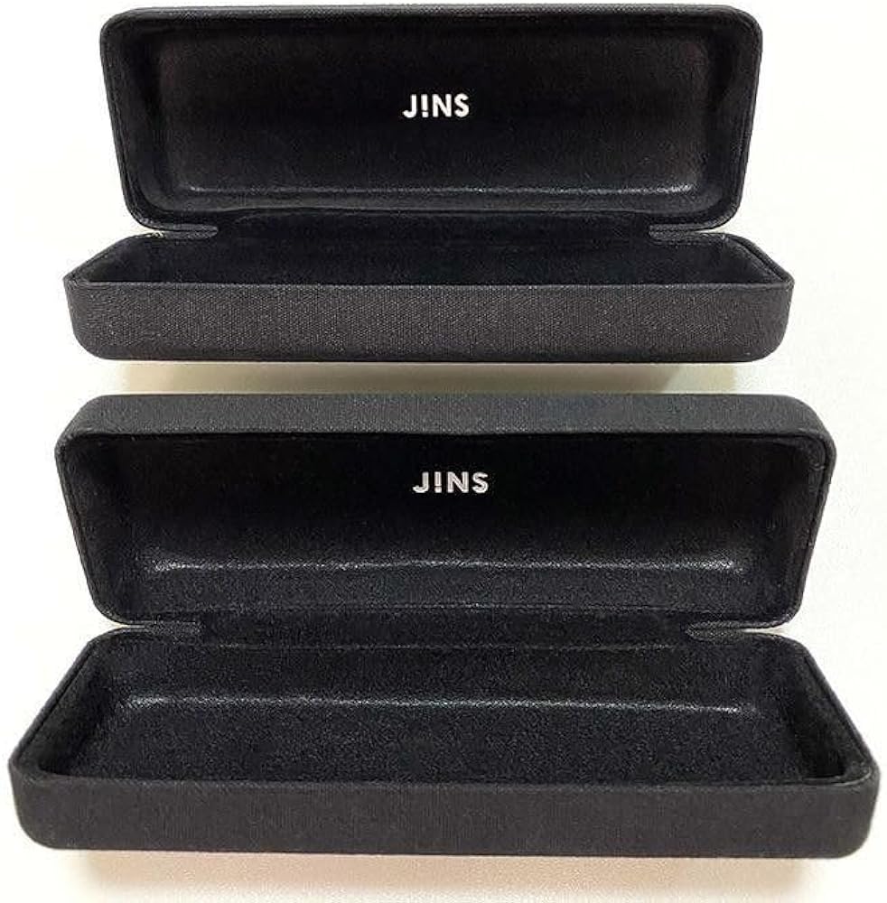 Amazon | ジンズ メガネケース 黒 2個セット | 眼鏡小物 通販